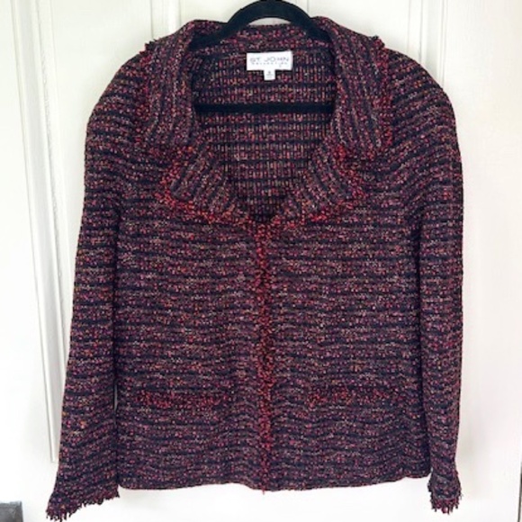St. John Collection Sweaters - St. John Collection Knit Cardigan Jacket, Sz 12